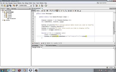 Java Tutorial For Loops Multiplication Tables Program