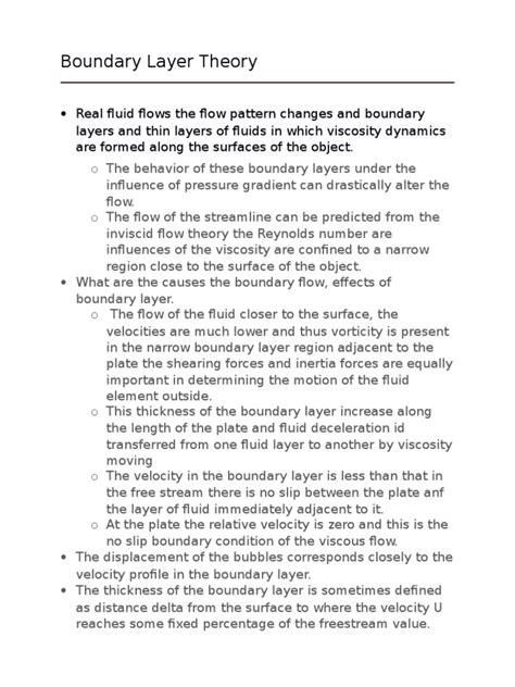 Boundary Layer Theory Pdf Boundary Layer Fluid Dynamics