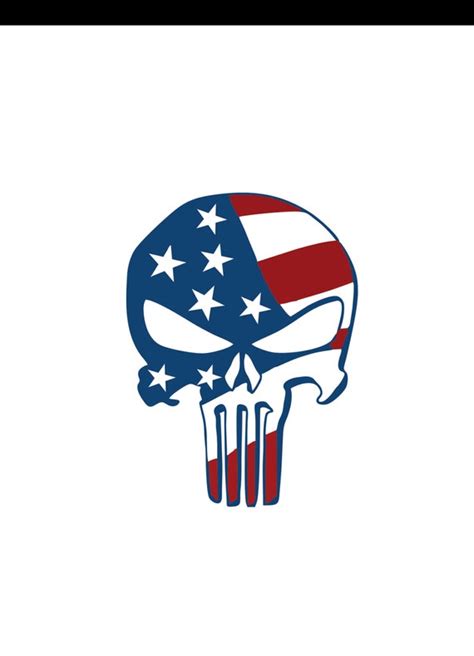American Flag Punisher Skull Decal Vinyl Sticker Decal Car