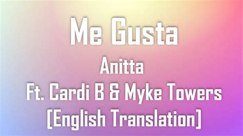 Anitta Me Gusta Ft Cardi B And Myke Towers Letralyrics English