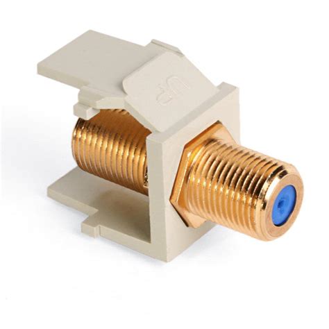 Leviton Quickport F Type Gold Plated Connector Ivory 40831 Bi The