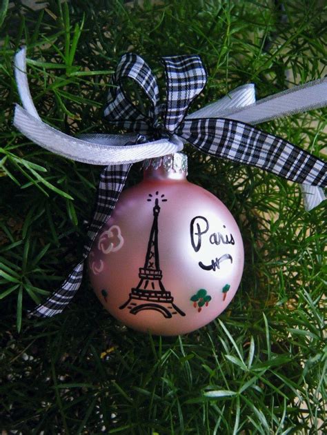 Eiffel Tower Ornament Personalized Paris France Vacation Ornament