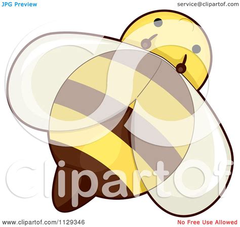 Cartoon Of A Cute Honey Bee Royalty Free Vector Clipart