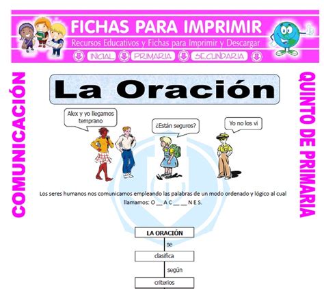 Que Es La Oracion Para Quinto De Primaria Fichas Para Imprimir Images