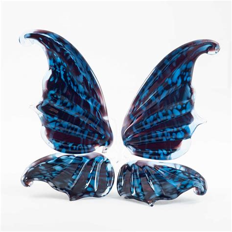 Blown Glass Butterfly Tiger Black Is A Hand Created In Technique Of