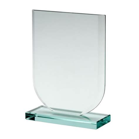 Engraved Glass Shield Award In 10mm Jade Glass Awards Trophies Supplier