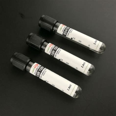 Esr Tube For Blood Collection Black Top