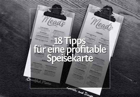 18 Tipps Für Eine Profitable Speisekarte · Seite 4 Von 4 · Berliner