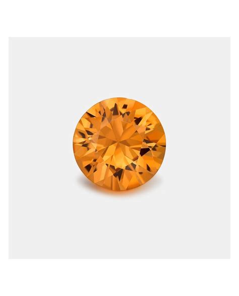 Round Orange Sapphire Loose Gemstones