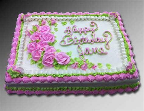 Pink Rose 12 Sheet Cake Birthday Sheet Cakes Sheet Cake Designs