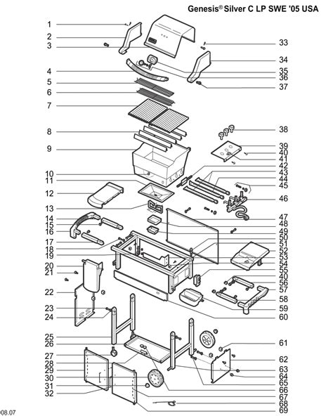 Weber Genesis Silver Parts Diagram