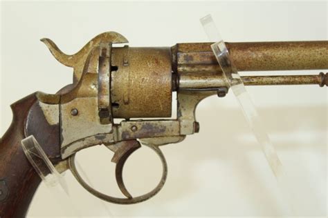 French Belgian Liege Lefaucheux Pinfire Revolver Antique Firearms 002