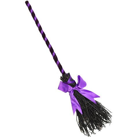 Tall cut grass, dead weeds, store bought dried grass. Glittered Witch Broom: Purple (25") [H3352366 ...