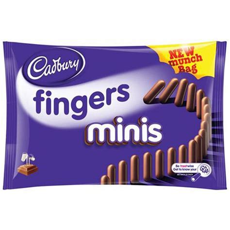 Cadbury Mini Chocolate Fingers Snack Pack 40g Bag 24 Bags