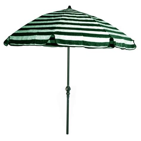 Shop Green And Off White Stripes Green Pole 92 Inch Umbrella Free