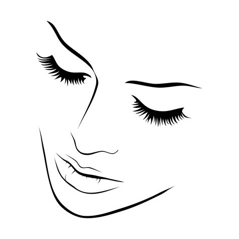 Beauty Line Art Face Svg Hair Svg Woman One Line Draw