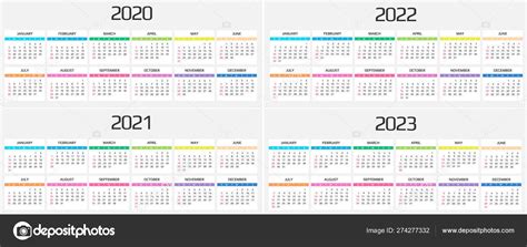 Calendario 2021 A 2024 Simple Calendar For 2019 2020 2021 2022 2023