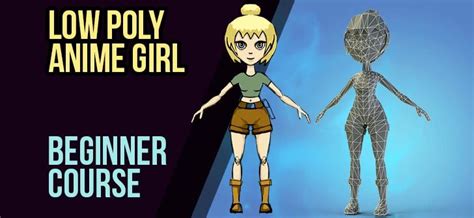 Low Poly Female Anime Character Blendernation