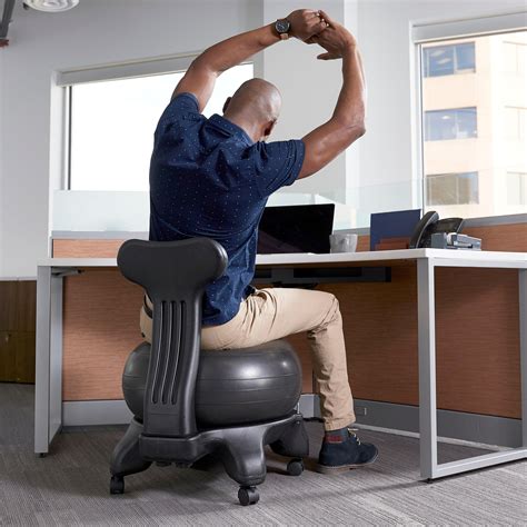 Amazon Com Gaiam Balance Ball Chair Exercise Stability Yoga Ball