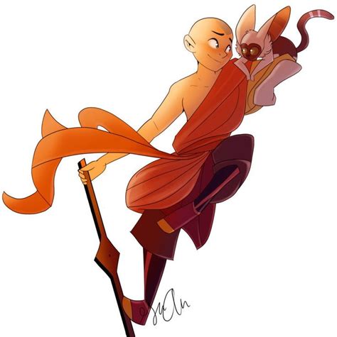 Aang And Momo By Choralseashelle Avatar Leyendas Aang
