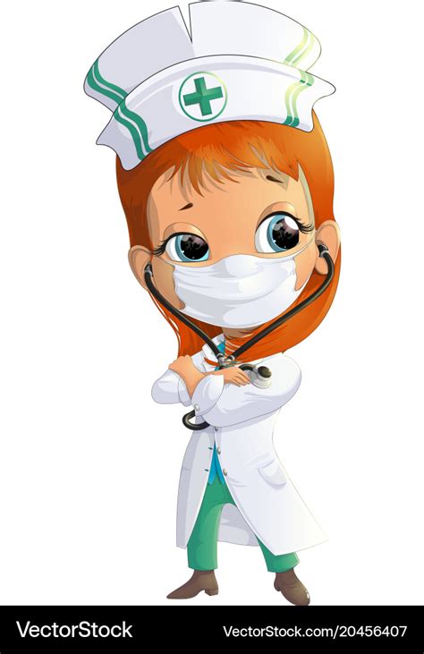 Woman Doctor Cartoon Royalty Free Vector Image