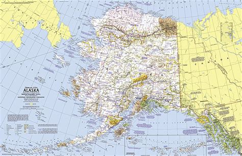 1975 Close Up Usa Alaska Map By National Geographic Maps