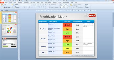 Free Prioritization Matrix Powerpoint Template Free Powerpoint