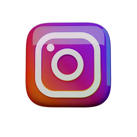 Glossy Instagram D Render Icon Png