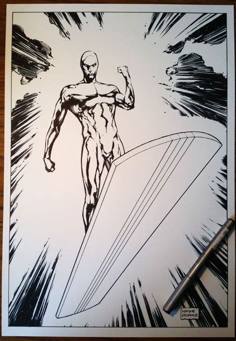 Silver Surfer Commission By Flowcoma On Deviantart Marvel Comic Books