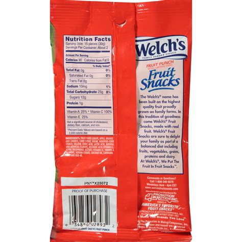 30 Welchs Fruit Snacks Nutrition Label Labels Database 2020