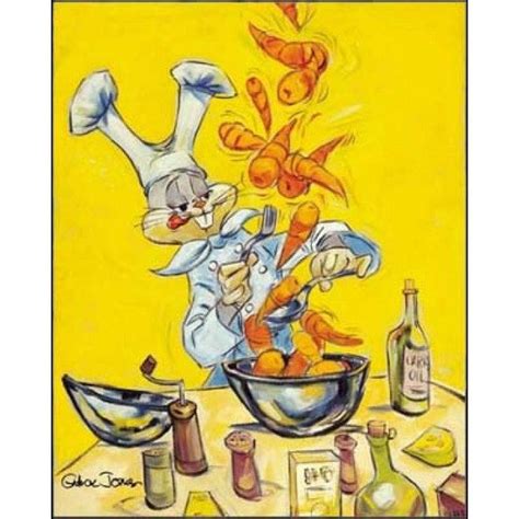 Chuck Jones Chez Bugs Bunny Chef Warner Brothers Canvas Giclee Limited