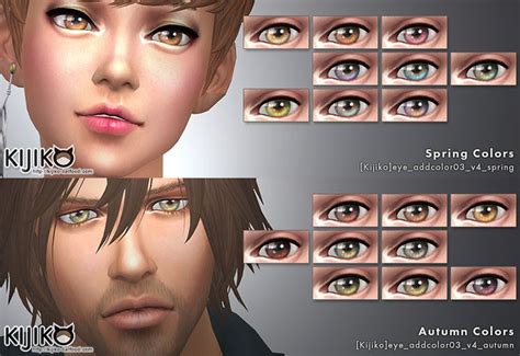 Kijiko Eye Colors Default Replacement Non Default And Sims 4