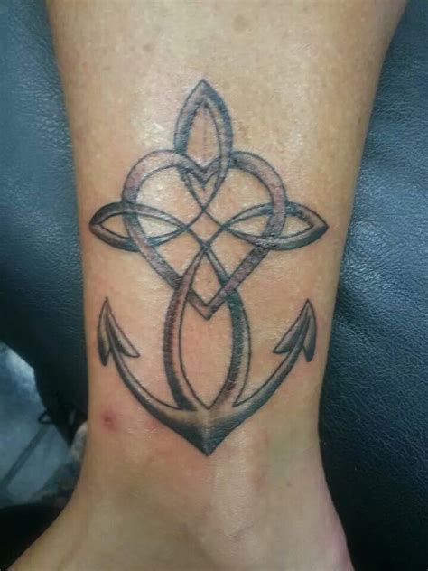 Cross Heart And Anchor Tattoofaith Hope And Love