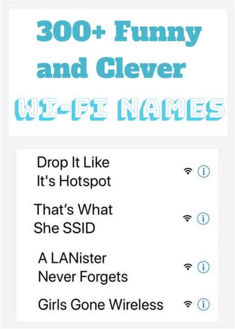 A Complete List Of Funny Clever And Cool Wi Fi Names Turbofuture