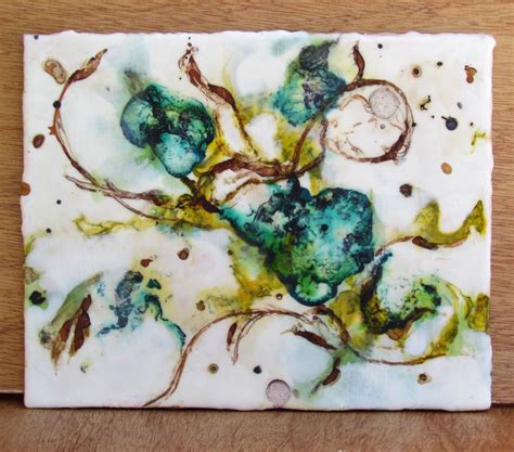 Original Encaustic Painting Abstract Floral Abstract Flower