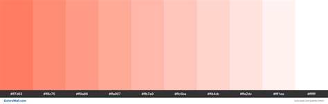 Tints Xkcd Color Orange Pink Ff6f52 Hex Colors Palette Colorswall
