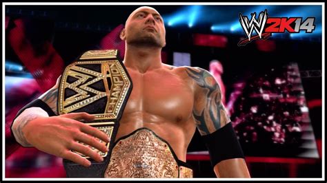 Wwe 2k14 Batista Wwe World Heavyweight Champion Entrance Youtube