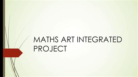 Maths Art Integrated Project Class 10 Himachal Pradesh 2020 21 Youtube