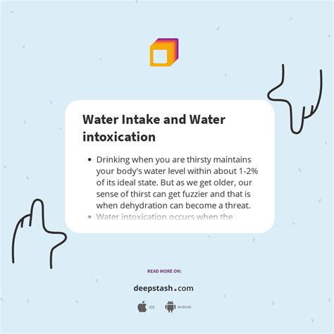 Water Intake And Water Intoxication Deepstash