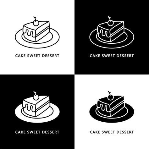 Cake Slice Food Illustration Sweet Dessert Cartoon Logo Icon 12998404