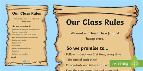 Class Rules Poster Teacher Made