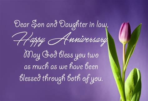 Happy anniversary dear daughter and our son in law. Anniversary Wishes for Son and Daughter in Law - WishesMsg