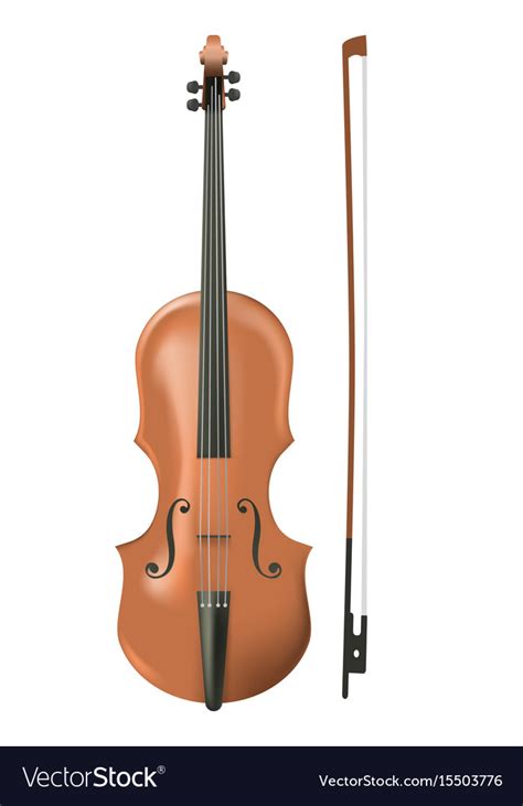 Cello On White Background Royalty Free Vector Image