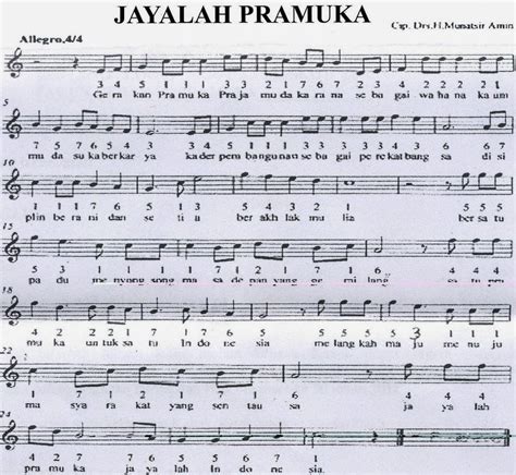 Rpp Terbaru Lirik Himne Dan Mars Gerakan Pramuka Di Indonesia