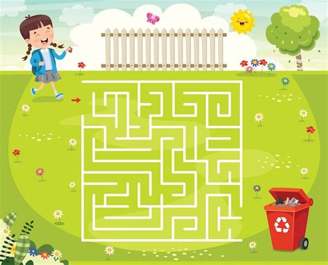 Premium Vector Maze Game Illustration For Children