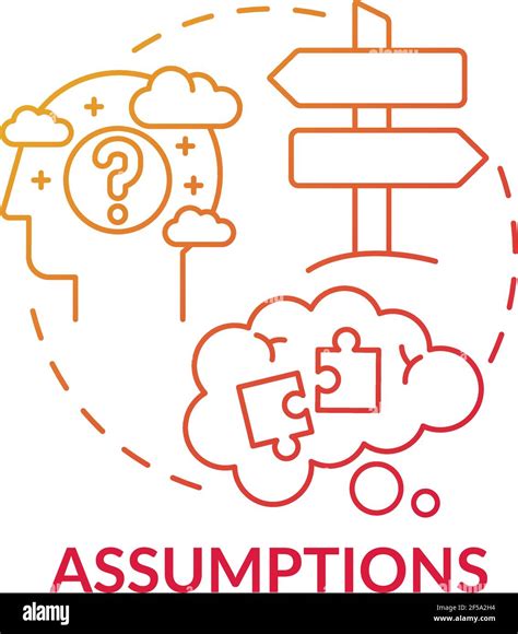 Assumptions Red Gradient Concept Icon Stock Vector Image And Art Alamy