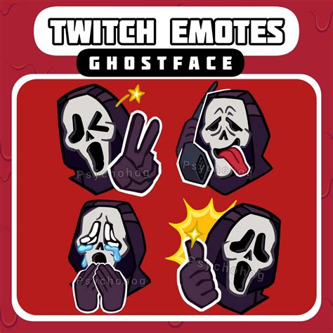 Ghostface Emote Set 1 Twitch Discord Streaming Etsy Canada