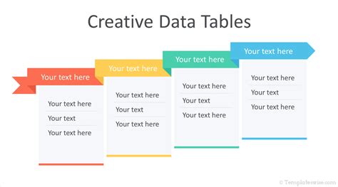 Creative Data Tables For Powerpoint