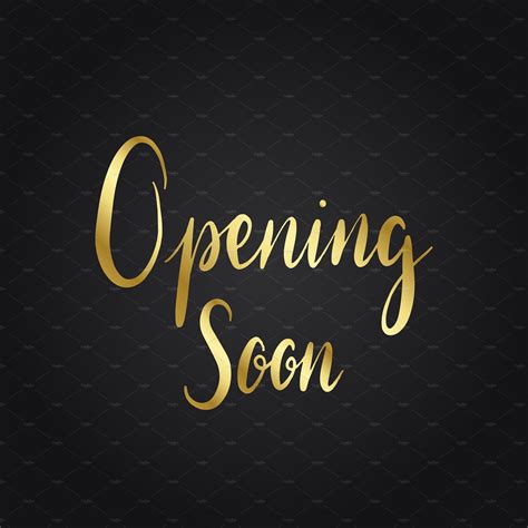 Opening soon typography style vector ~ Graphics ~ Creative Market