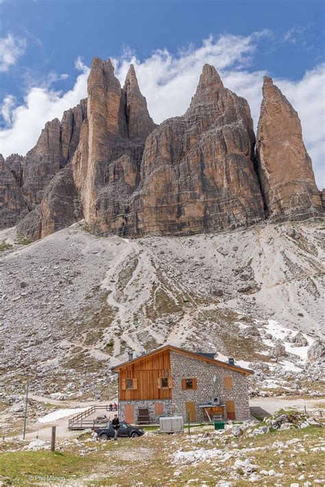 Rifugio Lavaredo On The Tre Cime Di Lavaredo Trail Dolomites Of Italy